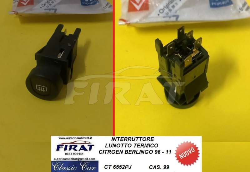 INTERRUTTORE LUNOTTO TERMICO CITROEN BERLINGO 96 - 11 (6552PJ)